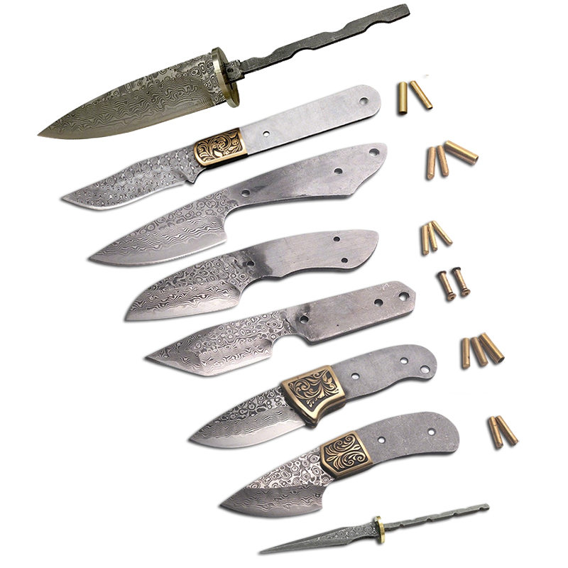 Knife Blade Blank Damascus Steel Forged - El Yapımı, Damask Çeliği Bıçak Ham
