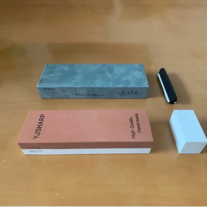 Knife Sharpening Stone Whetstone 1000 6000 - ADAEE Bileme Taşı Seti 1000/6000/12000 Kumlu