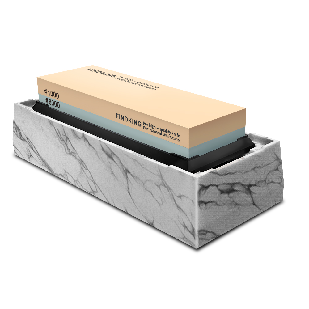 Knife Sharpening Stone Whetstone 1000 6000 - FINDKING Bıçak Bileme Taşı Seti 1000/6000
