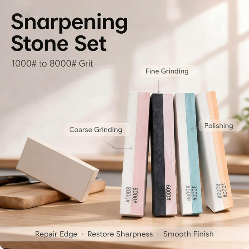 Knife Sharpening Stone Whetstone 1000 6000 - Profesyonel Bıçak Bileme Taşı, Bıçak Bileme