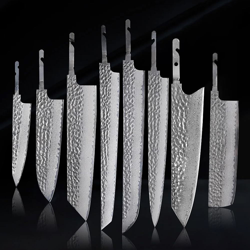 Knife Blade Blank Damascus Steel Forged - TURWHO japon şef bıçağı boş bıçak
