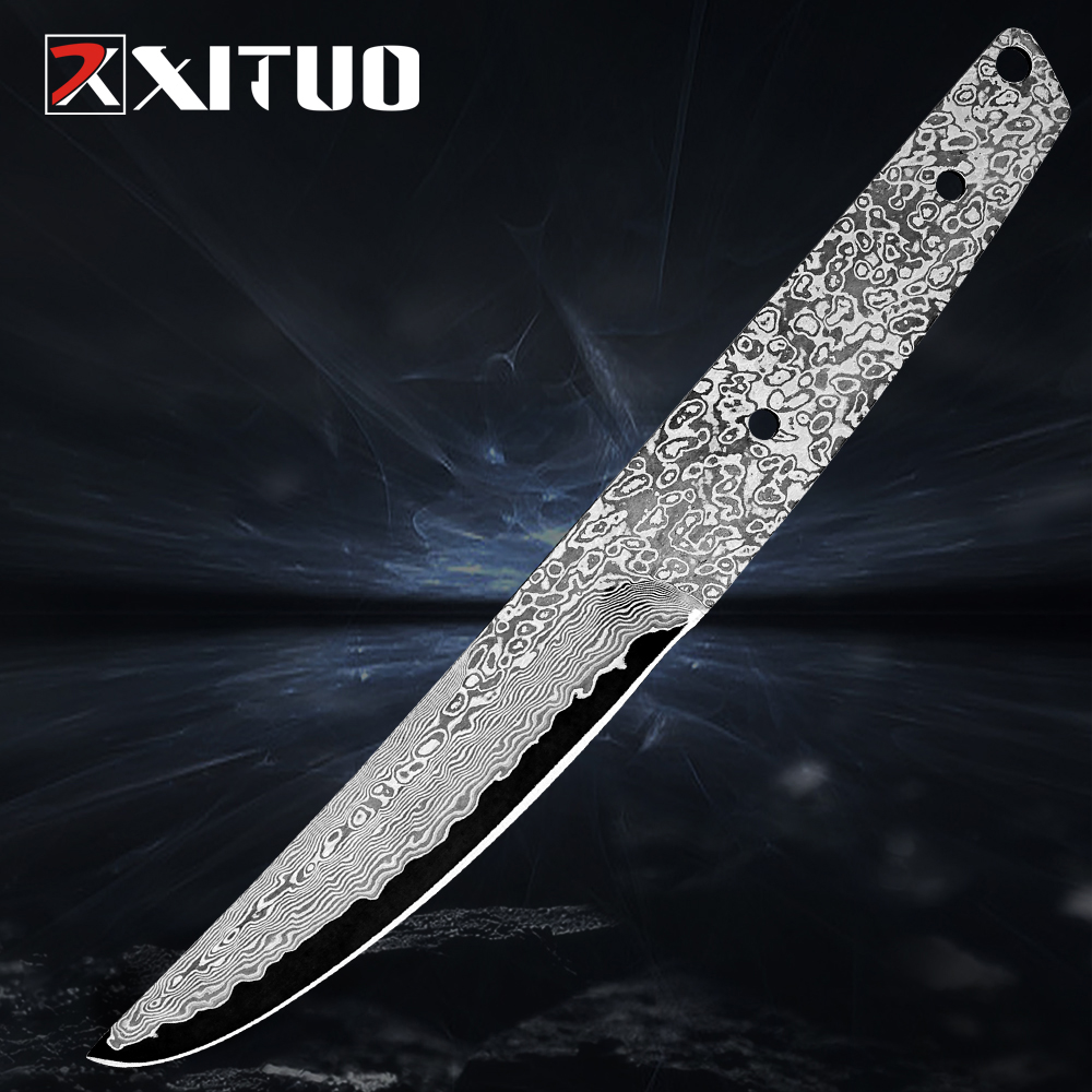 Knife Blade Blank Damascus Steel Forged - El dövme şam çelik boş bıçak