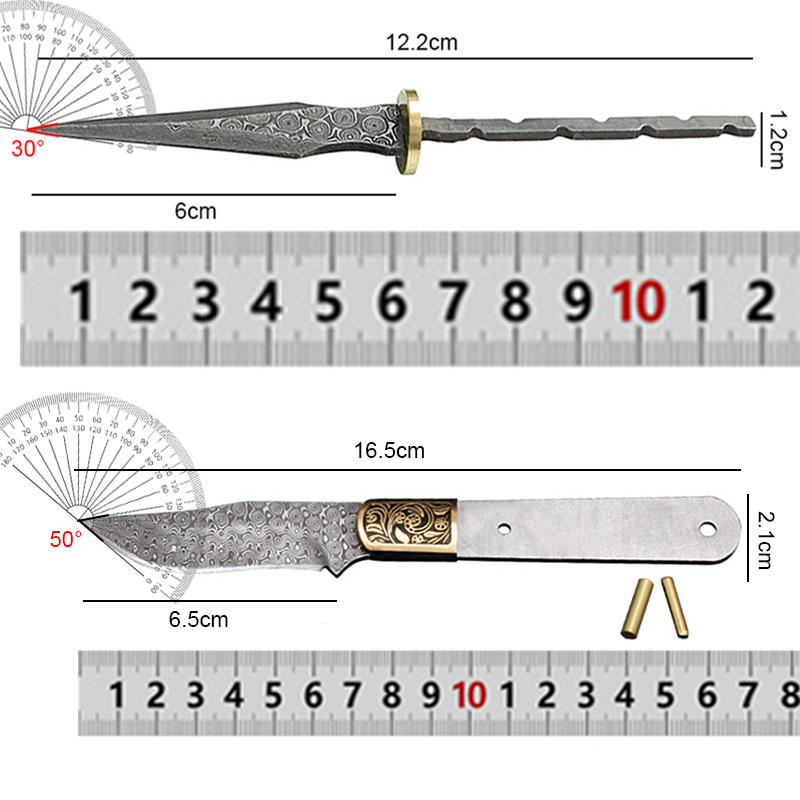 El Yapımı, Damask Çeliği Bıçak - Knife Blade Blank Damascus Steel Forged incelemesi ve fiyatı