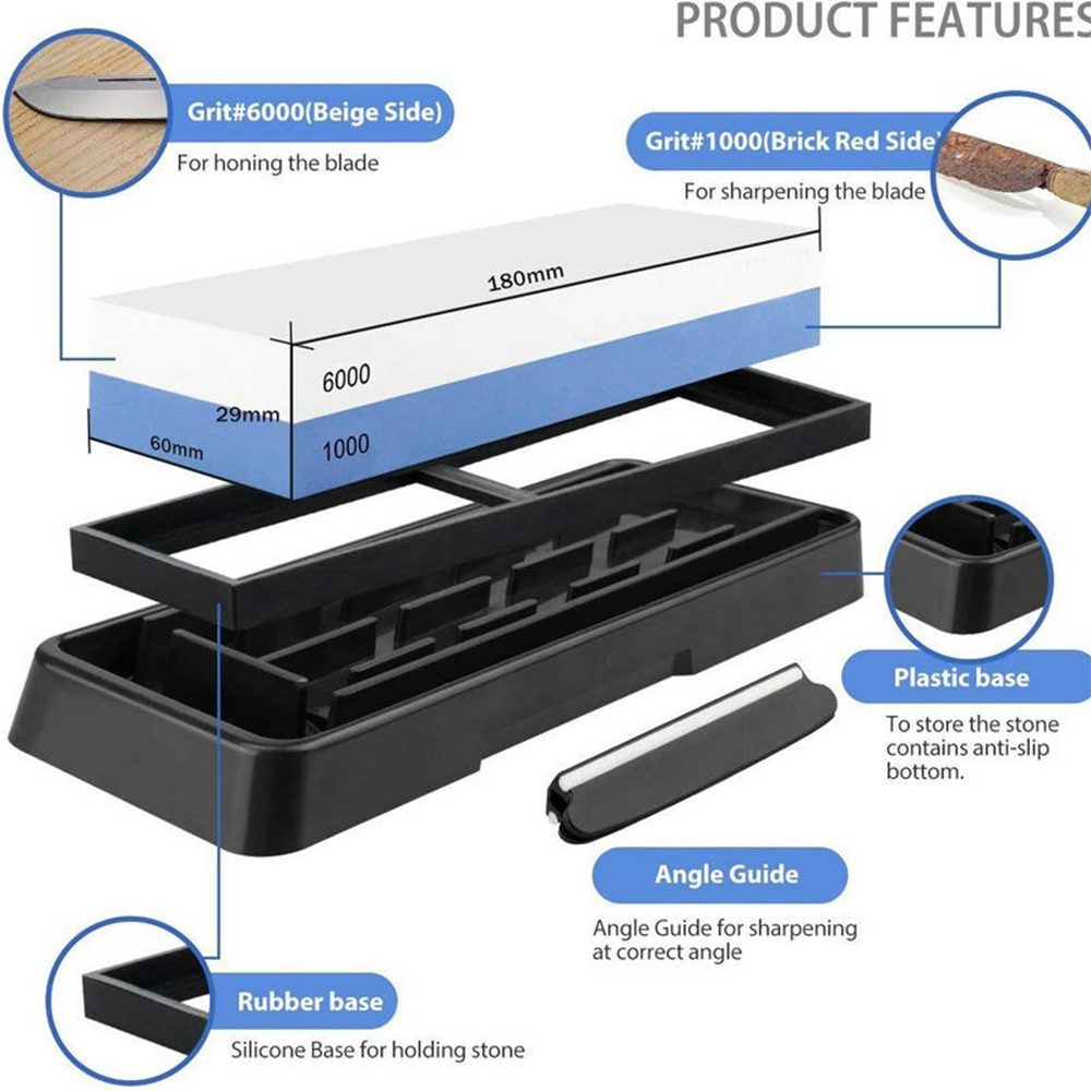 Bıçak Bileme Taşı Seti 1000/60 - Knife Sharpening Stone Whetstone 1000 6000 incelemesi ve fiyatı