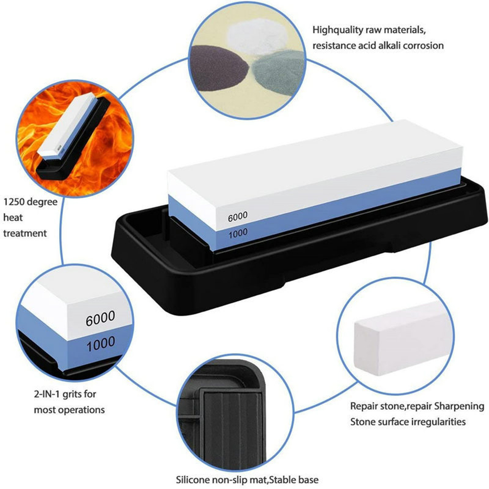 Bıçak Bileme Taşı Seti 1000/60 - Knife Sharpening Stone Whetstone 1000 6000 incelemesi ve fiyatı