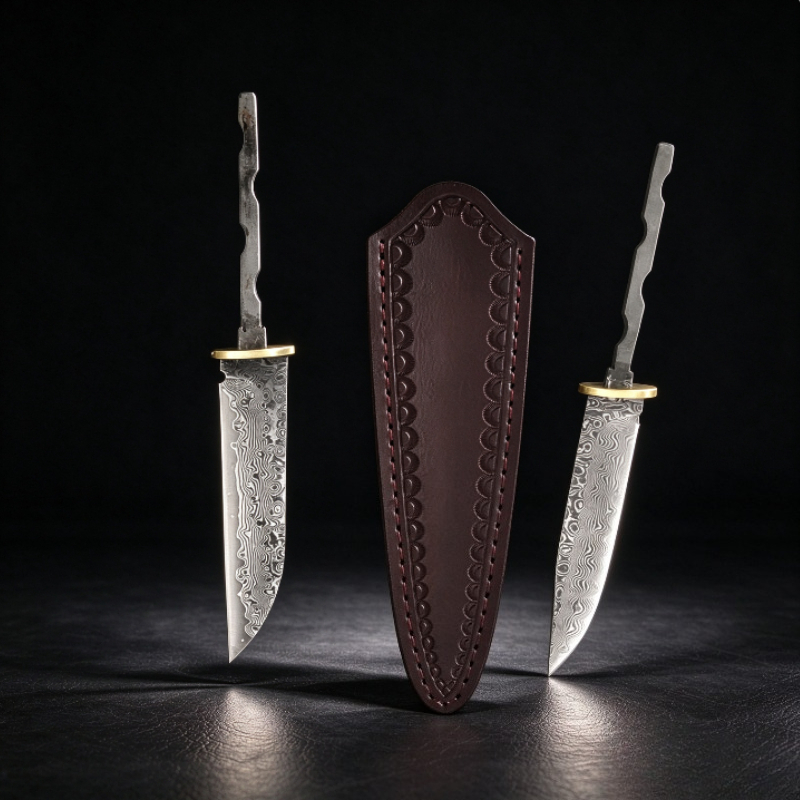 Yüksek Kaliteli Damask Çelik D - Knife Blade Blank Damascus Steel Forged incelemesi ve fiyatı