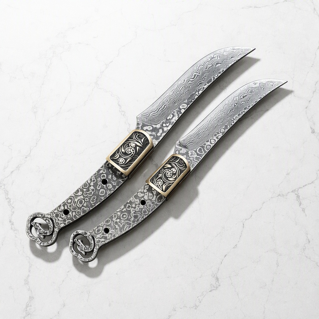 3 Stil Vintage Dış Mekan Dövme - Knife Blade Blank Damascus Steel Forged incelemesi ve fiyatı