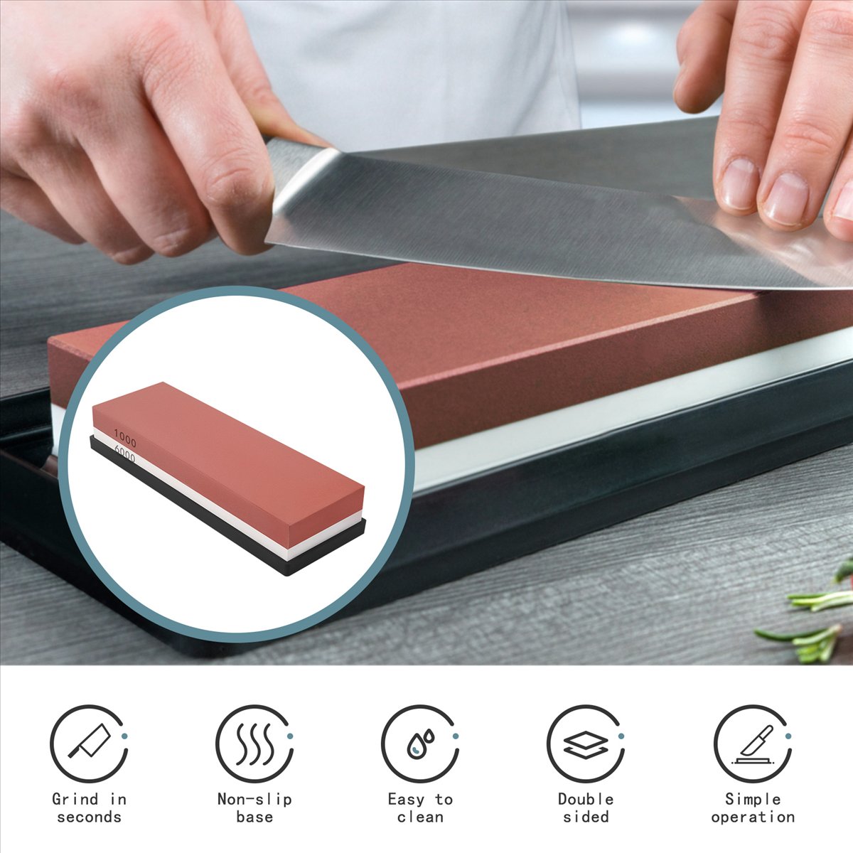 Bileme Taşı, 1000/6000 Zımpara - Knife Sharpening Stone Whetstone 1000 6000 incelemesi ve fiyatı