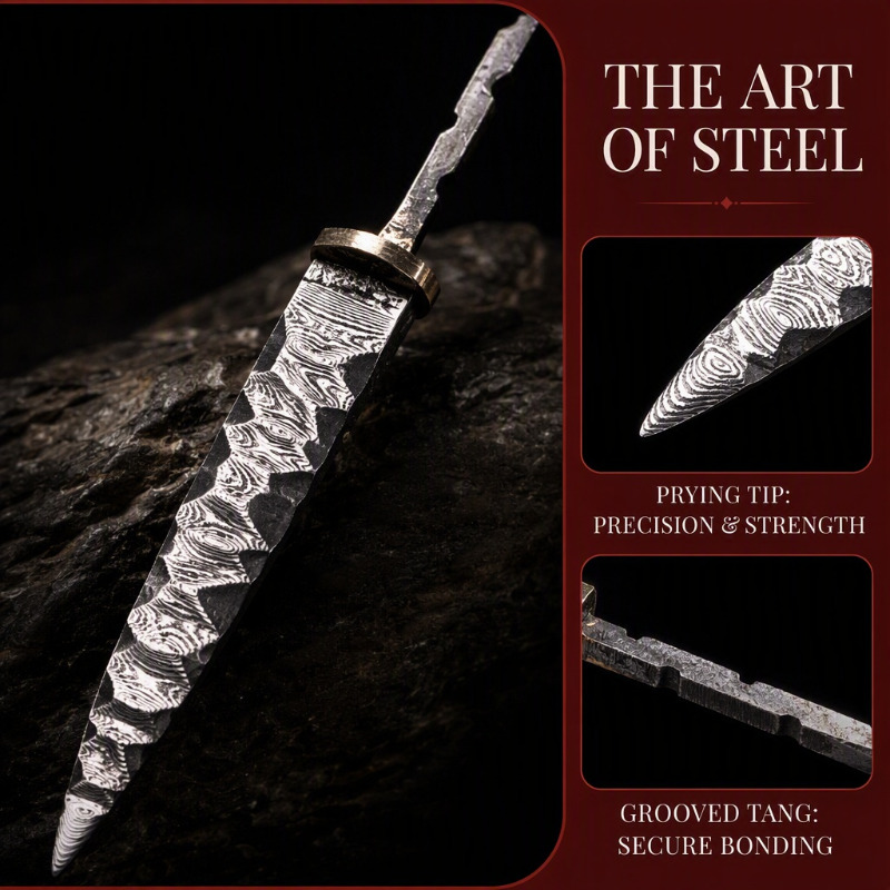 1 adet Şam Çelik Çay Bıçağı Ha - Knife Blade Blank Damascus Steel Forged incelemesi ve fiyatı