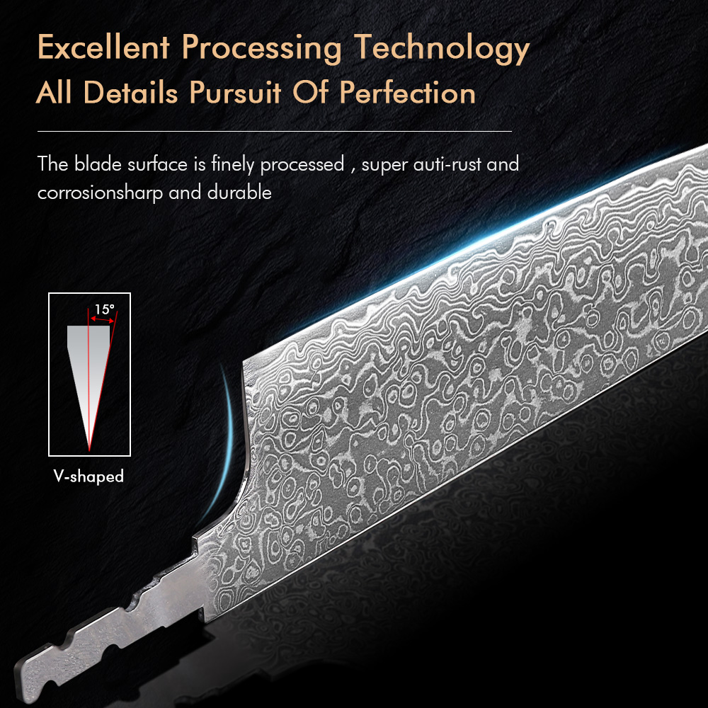 DASHWAY Japon El Yapımı Şef Bı - Knife Blade Blank Damascus Steel Forged incelemesi ve fiyatı